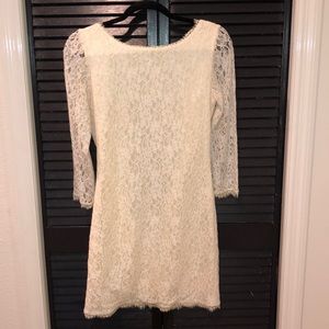 NWOT lace cream dress